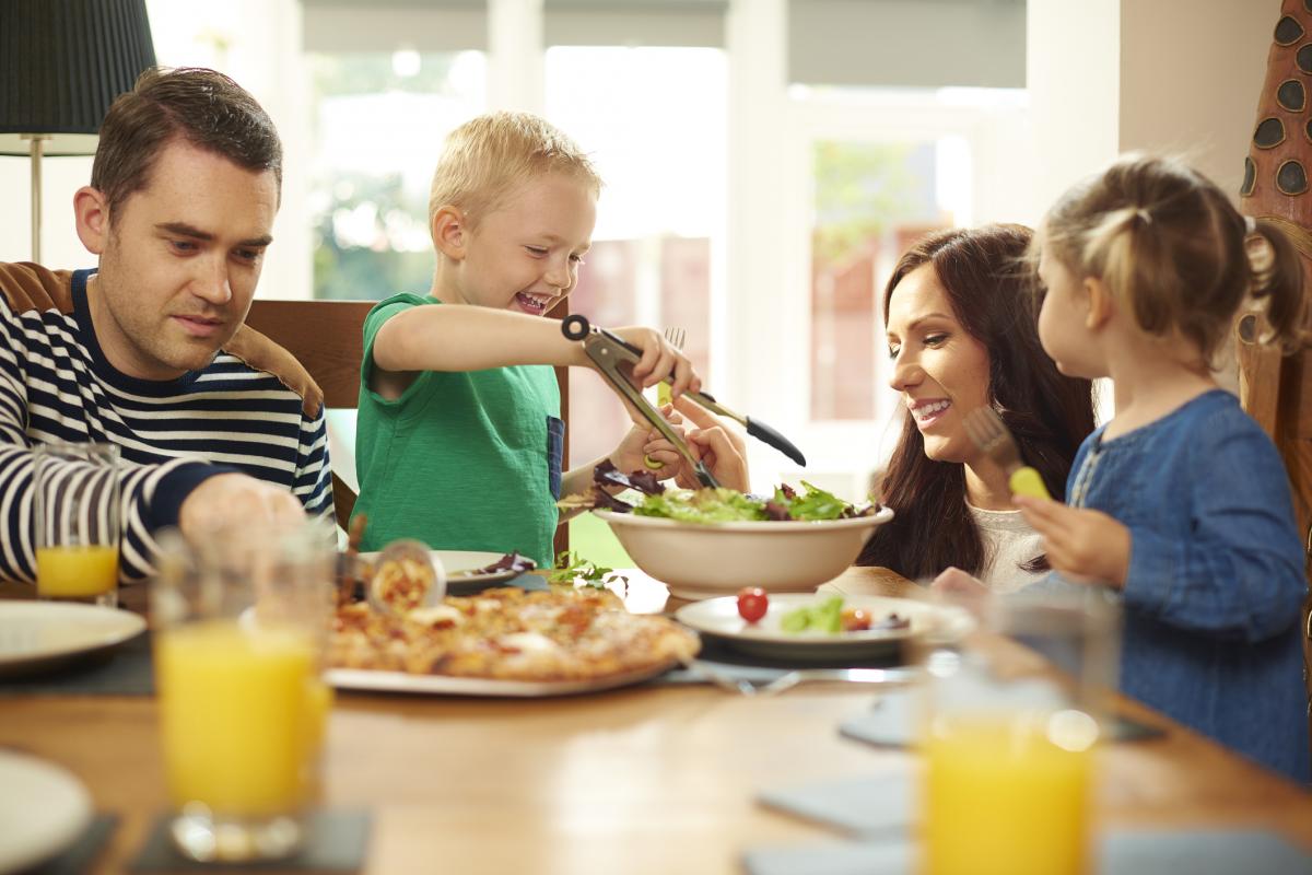 boy serving food