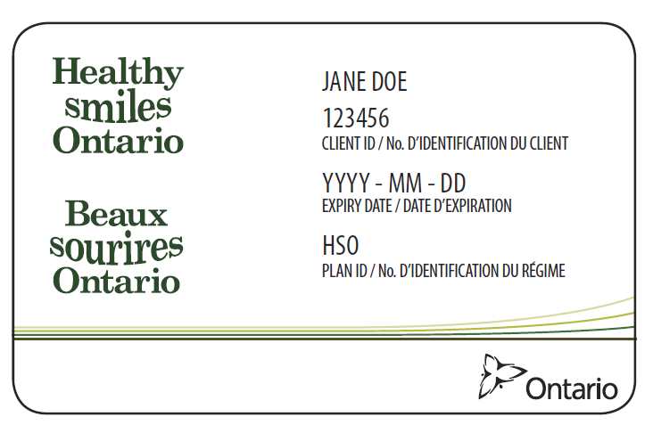 Healthy Smiles Ontario card 