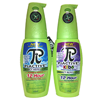 Two bottles of Piactive insect repellent