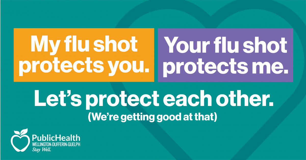 My flu shot protect you, your flu shot protects me