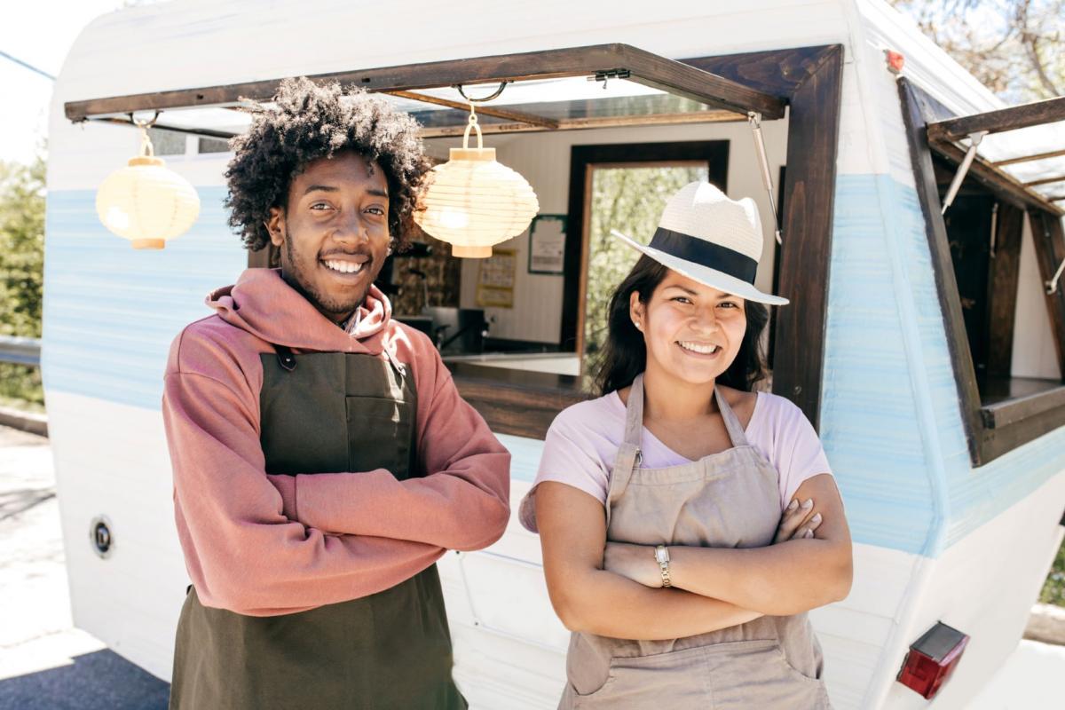 Two food truck owners