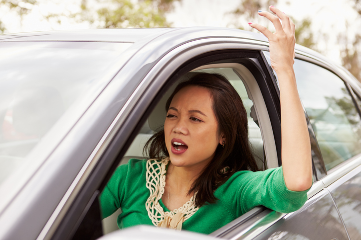 Woman driving