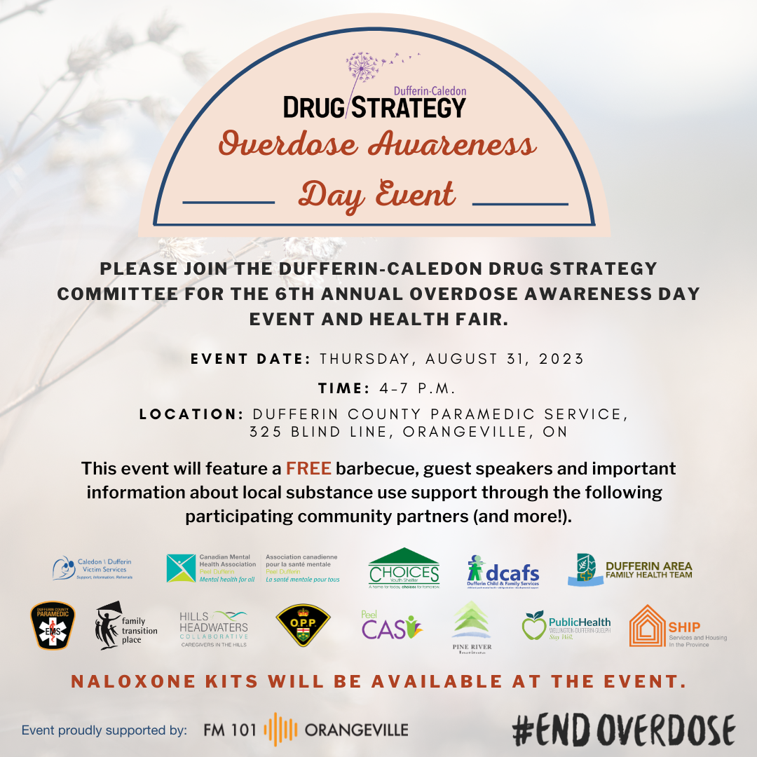 dufferin caledon overdose awareness poster