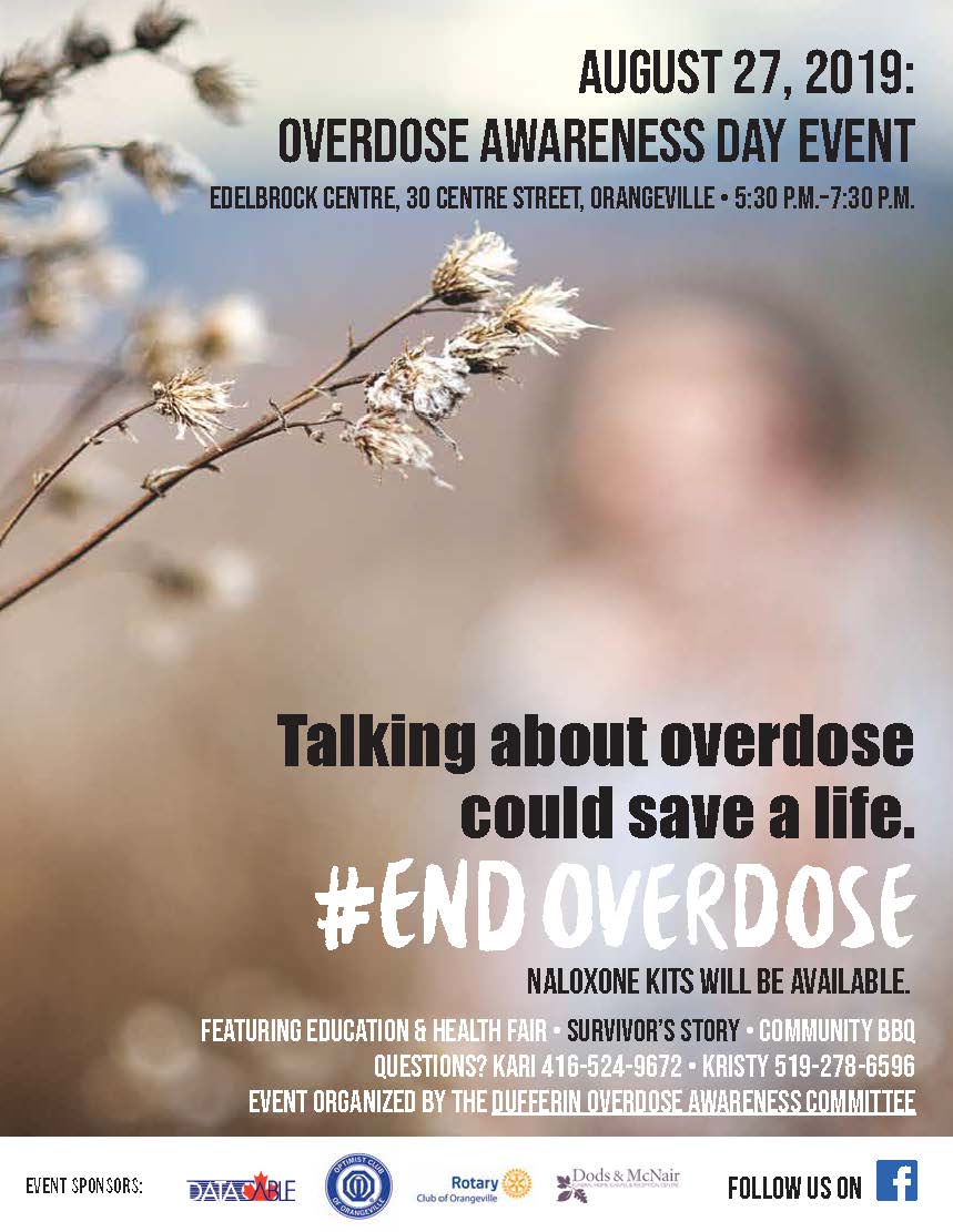 Dufferin Overdose Awareness Day Poster