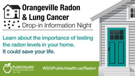 Orangeville Radon Clinic poster