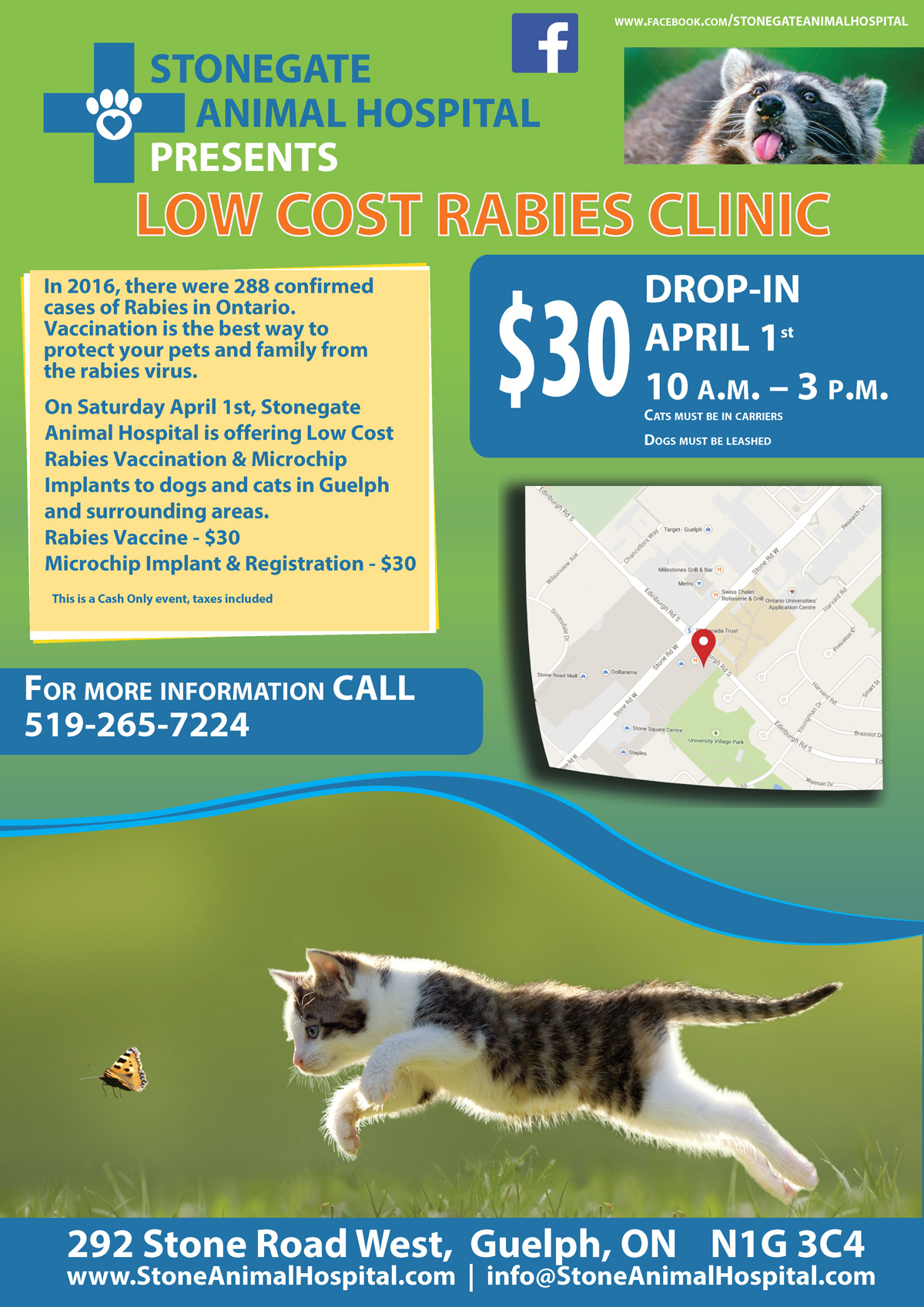 Stonegate Rabies Clinic Poster