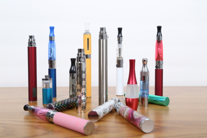 Colourful array of E-cigarettes