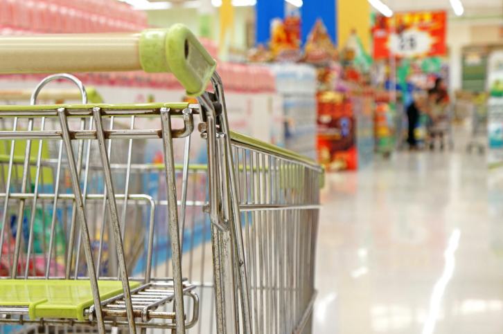 Empty grocery cart