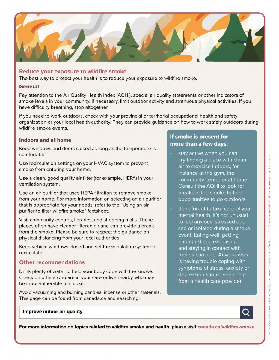 Health Canada's Wildfire Smoke 101 page 2