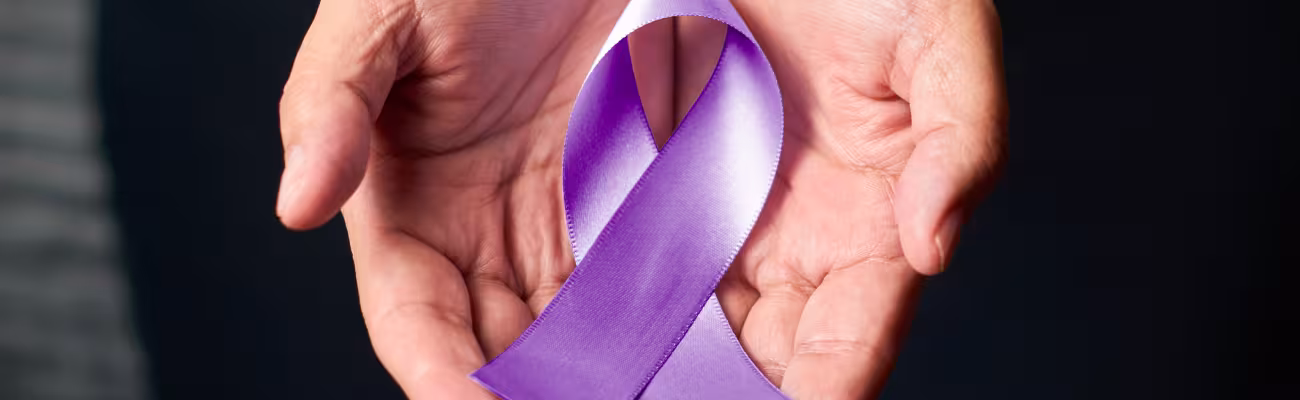 Purple drug poisoning awareness ribbon