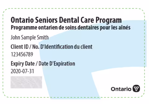 senior dental card