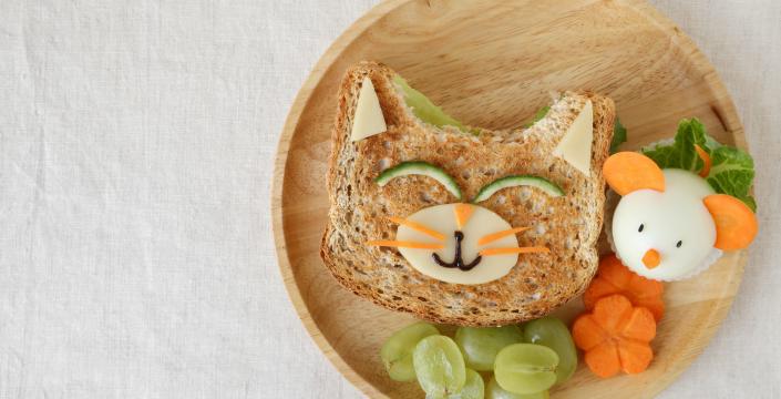 Cute sandwhich shaped like a cat