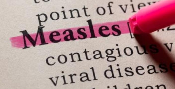 The word "measles" in a dictionary