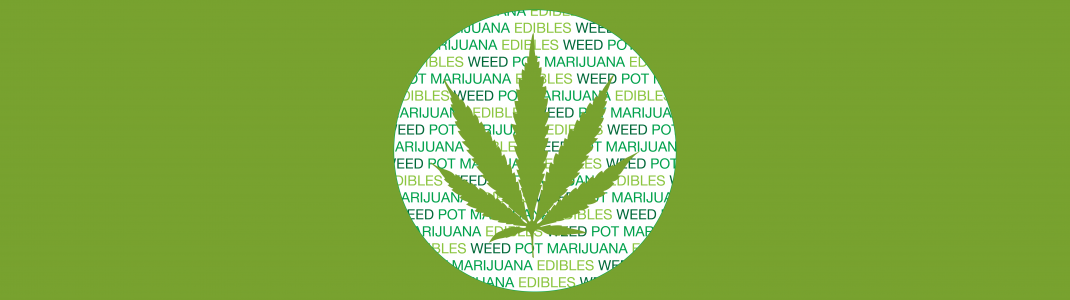 Cannabis leaf with alternative names: "cannabis, weed, pot, marijuana"