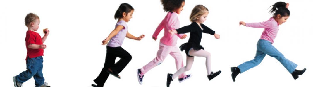 Multicultural group of children jumping