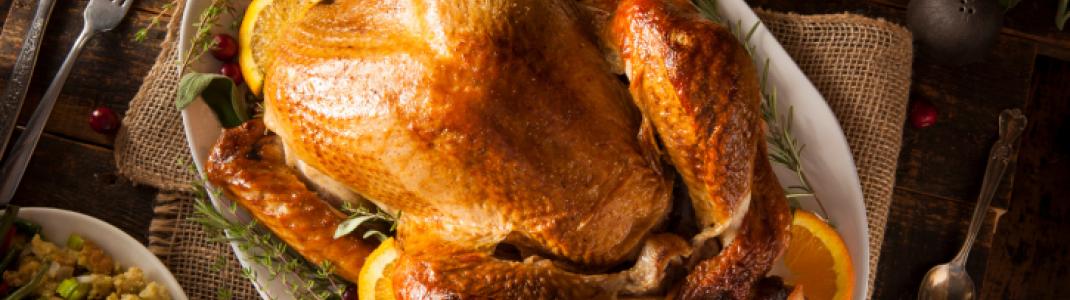 Cooked Turkey on platter
