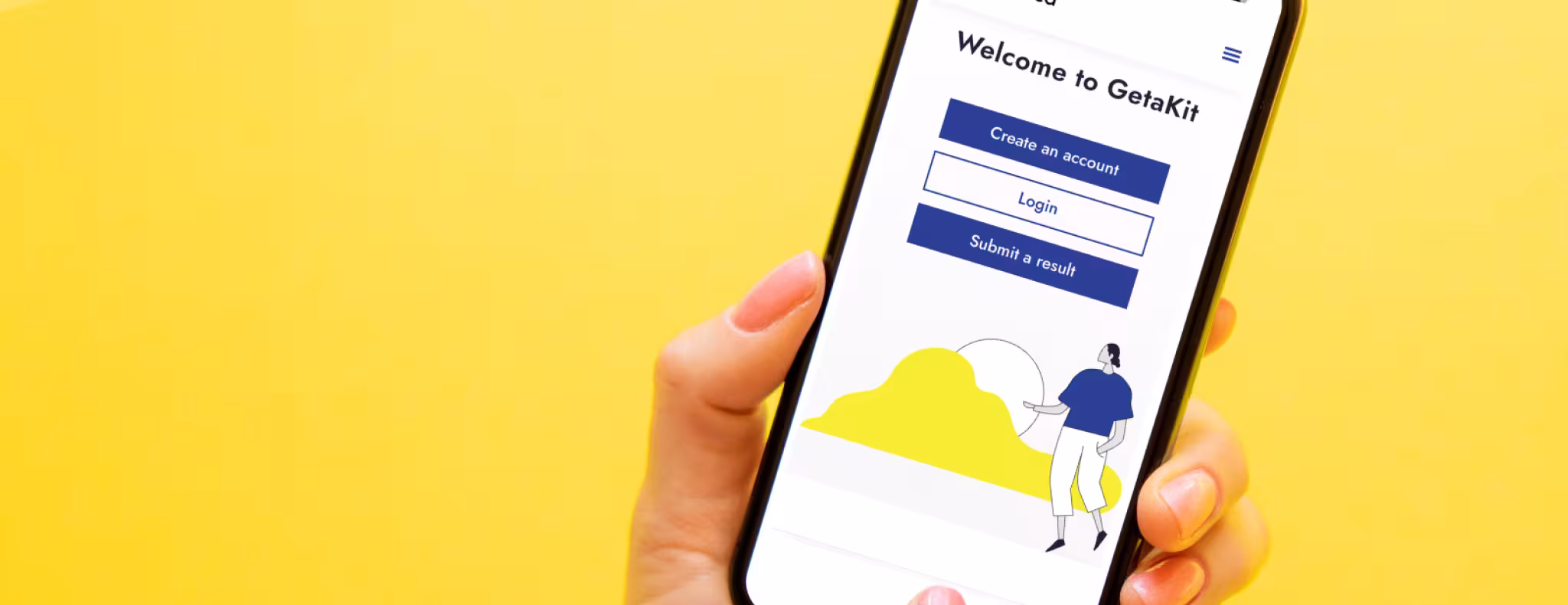 Image of getakit.ca website on a mobile phone